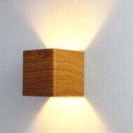 Arle - Nordic Faux Wooden Wall Lights For Bedroom - Image 2